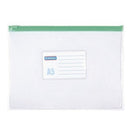 MAPA PLASTIC A5 DONAU, cu fermoar, 170 mic, TRANSPARENTA