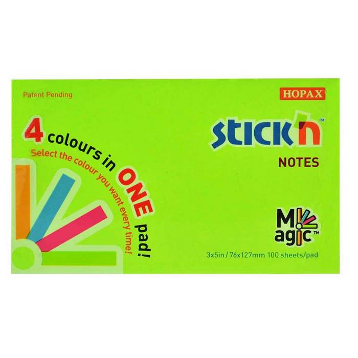 NOTES ADEZIV 76 x 127mm, HO-21573, 4 x 25 file/set, NEON MIX