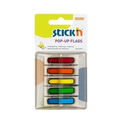 INDEX ADEZIV 12 x 45mm, HO-26003, Pop-up NEON, 5 x 30 file/set, cu dispenser
