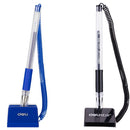 PIX PLASTIC de BIROU CU SUPORT AUTOADEZIV si SNUR DELI, scriere 0,5 mm, VERTICAL