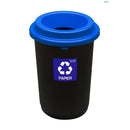 COS PLASTIC PLAFOR ECO, pentru colectare selectiva, 50 litri, NEGRU cu CAPAC COLOR*
