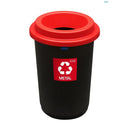 COS PLASTIC PLAFOR ECO, pentru colectare selectiva, 50 litri, NEGRU cu CAPAC COLOR*