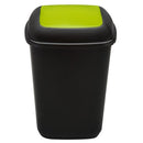 COS PLASTIC PLAFOR Quatro pentru colectare selectiva, 28 litri, negru cu CAPAC BATANT COLOR*