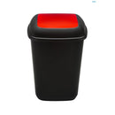 COS PLASTIC PLAFOR Quatro pentru colectare selectiva, 28 litri, negru cu CAPAC BATANT COLOR*