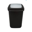 COS PLASTIC PLAFOR Quatro pentru colectare selectiva, 28 litri, negru cu CAPAC BATANT COLOR*