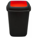 COS PLASTIC PLAFOR Quatro pentru colectare selectiva, 45 litri, negru cu CAPAC BATANT COLOR *