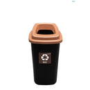 COS PLASTIC PLAFOR Sort, pentru colectare selectiva, 45 litri, negru cu CAPAC COLOR*