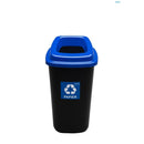 COS PLASTIC PLAFOR SORT, pentru colectare selectiva, 90 litri, NEGRU cu CAPAC COLOR*