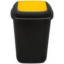 COS PLASTIC PLAFOR Quatro pentru colectare selectiva, 90 litri, negru cu CAPAC BATANT COLOR*