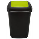 COS PLASTIC PLAFOR Quatro pentru colectare selectiva, 90 litri, negru cu CAPAC BATANT COLOR*