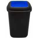 COS PLASTIC PLAFOR Quatro pentru colectare selectiva, 90 litri, negru cu CAPAC BATANT COLOR*