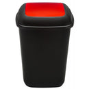 COS PLASTIC PLAFOR Quatro pentru colectare selectiva, 90 litri, negru cu CAPAC BATANT COLOR*