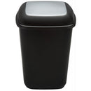 COS PLASTIC PLAFOR Quatro pentru colectare selectiva, 90 litri, negru cu CAPAC BATANT COLOR*