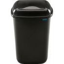 COS PLASTIC PLAFOR Quatro pentru colectare selectiva, 90 litri, negru cu CAPAC BATANT COLOR*