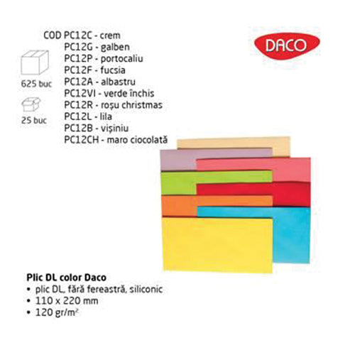 PLIC COLOR DL, GUMAT, pachet 25 buc