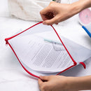 MAPA PLASTIC A4 DELI MESH ZIP, cu FERMOAR, CULORI MIXATE ASORTATE