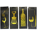PUNGA CADOURI GIFT BAGS STICLA, design Black/Gold, 36 x 12,8 x 8,4 cm, modele asortate*