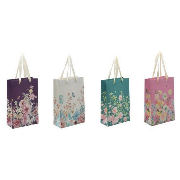 PUNGA CADOURI GIFT BAGS, carton glitter 210 gr, design Flowers, 26 x 32 x 10 cm, modele asortate*