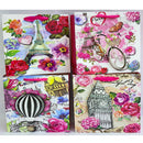 PUNGA CADOURI GIFT BAGS, carton glitter 3D, design Romantic, 32 x 26 x 10 cm, modele asortate*