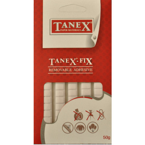 PASTILE ADEZIVE NEPERMANENTE Tanex Fix, 50 gr, set 85 buc
