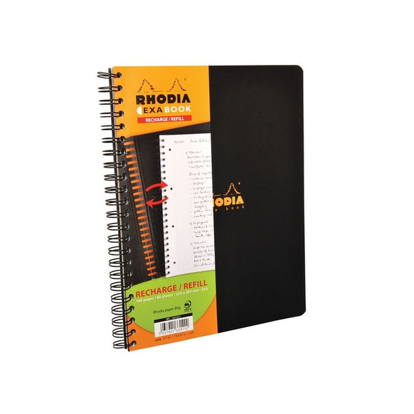 REZERVA CAIET ORGANIZARE A5+, spirala, 80 file, Rhodia Exabook, AR