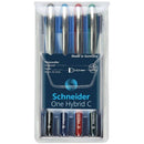 ROLLERPOINT SCHNEIDER One Business / One Hybrid C, set 4 culori, scriere de la 0,3 mm pana la 0,6 mm