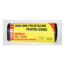 SACI MENAJERI LDPE NEGRI, grosi, 10 buc/rola, 60 litri