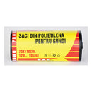 SACI MENAJERI LDPE NEGRI, grosi, 10 buc / rola, 120 litri
