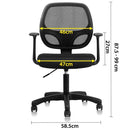 SCAUN de birou DELI SPATAR MESH 4900, NEGRU*