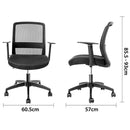 SCAUN de birou DELI SPATAR MESH 87080, NEGRU*