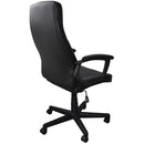 SCAUN de birou Office Products Crete, brate plastic, rotile, piele ecologica, NEGRU*