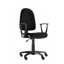 SCAUN de birou Office Products Evia, brate plastic, rotile, stofa, NEGRU*