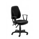 SCAUN de birou Office Products Paros, brate plastic, rotile, stofa, NEGRU*