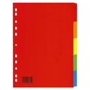 SEPARATOR PLASTIC A4 COLOR, set 5 culori