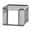 SUPORT CUB 9 x 9 x 9 cm din PLASA METALICA, MESH Cromat