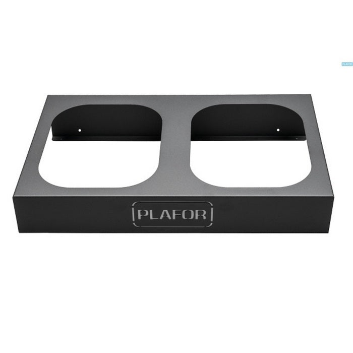 SUPORT METALIC PLAFOR Sort 68 x 37 x h 10 cm, pentru 2 cosuri colectare selectiva (2 x 28 litri)*