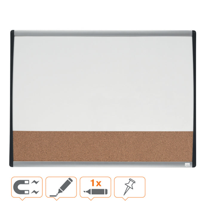TABLA MAGNETICA 58 x 43 CM COMBO + ACCESORII NOBO*