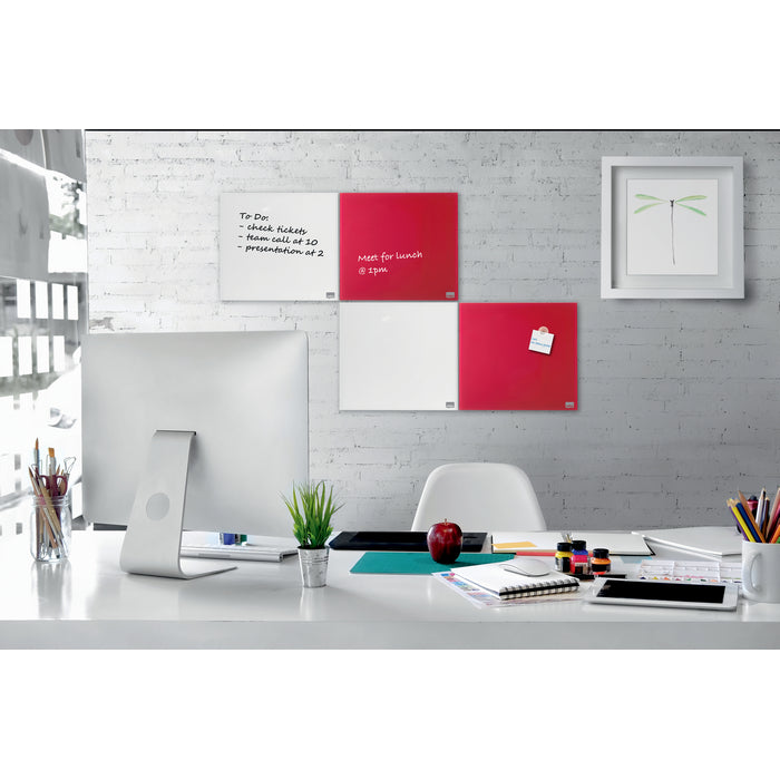 TABLA MAGNETICA STICLA ROSIE+ACCESORII, NOBO DIAMOND, 45 x 45 cm *
