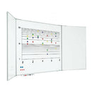TABLA ALBA ( WHITEBOARD ) SMIT cu 5 suprafete, 120 x 200 cm*