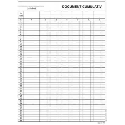 DOCUMENT CUMULATIV VERTICAL OFFEST, A4, 100 file/carnet