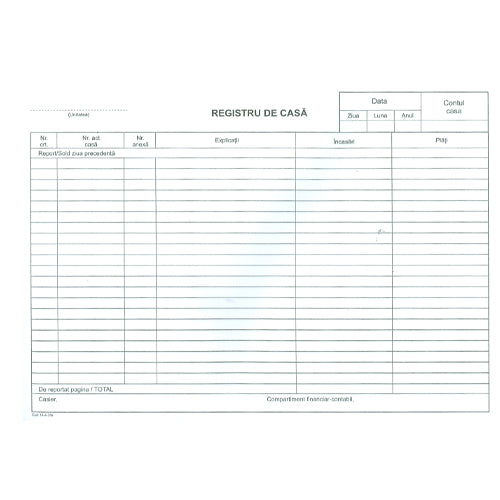 REGISTRU DE CASA, OFFSET, A4, 100 file/carnet