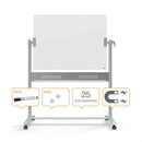 TABLA ALBA ( WHITEBOARD ) MAGNETICA MOBILA, NOBO DIAMOND, STICLA, 90 x 120 cm*