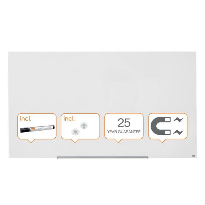 TABLA ALBA ( WHITEBOARD ) MAGNETICA STICLA NOBO DIAMOND WIDESCREEN 45", 56 x 100 cm*